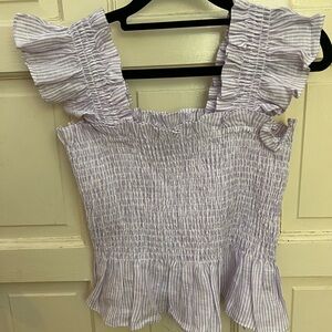 Hill House Paz Nap Shirt - Lavender Stripe. NWT. Size S